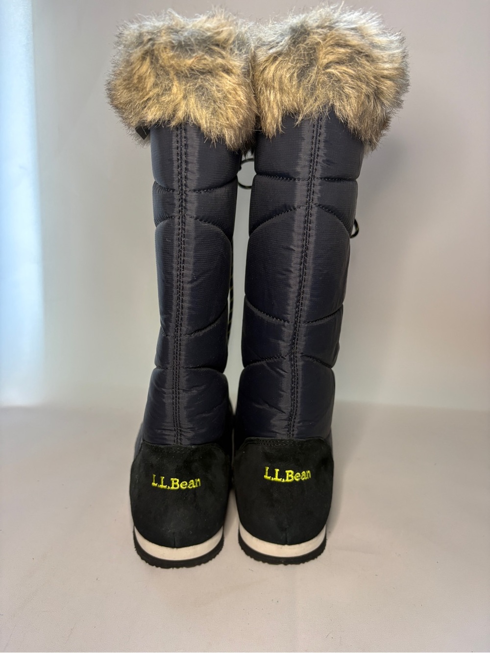L.L. Bean Carrabassett Women’s Snow Boots Size 8 Black Fur Trim Waterproof NEW - Picture 5 of 9